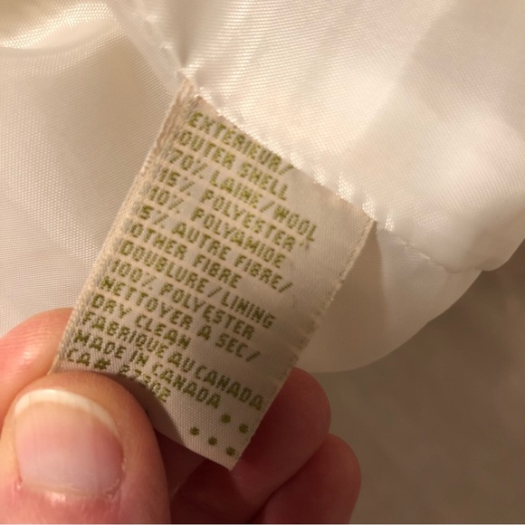 ❌ Soia & Kyo Long Cream Wool Blend Coat - Picture 12 of 14